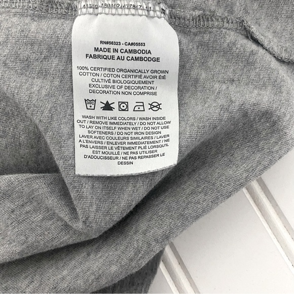 Nike Unisex Small Embroidered Logo Short Sleeve T-Shirt Gray - Picture 6 of 7